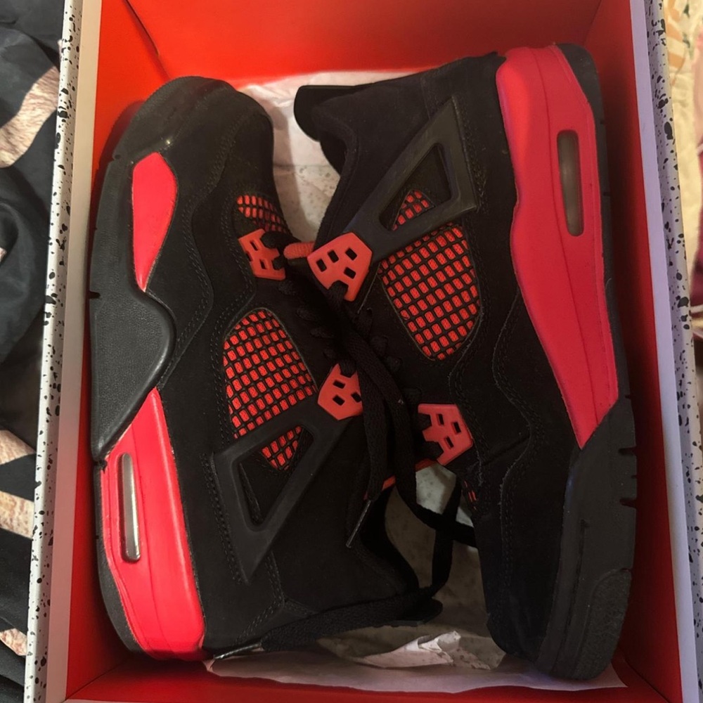Jordan Kids Black and Red Sneakers
